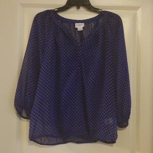 Liz Claiborne Sheer Peasant Blouse
